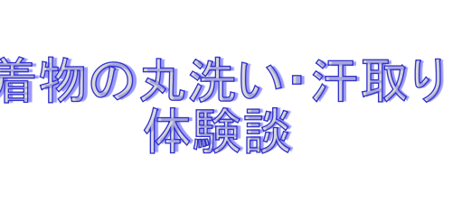 着物の丸洗い汗取り
