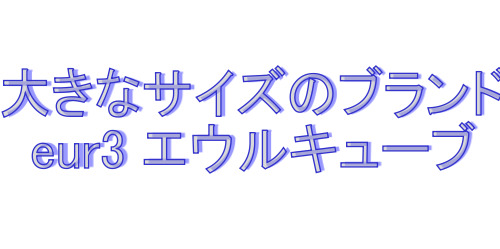 大きなサイズのブランドeur3