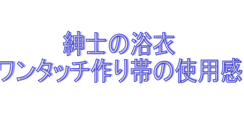 紳士浴衣作り帯