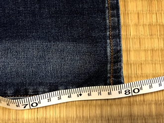 無印良品　縦横ストレッチデニム　スリムパンツ