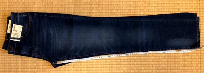 無印良品　縦横ストレッチデニム　スリムパンツ