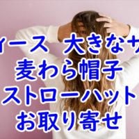 レディース　大きなサイズの麦わら帽子ストローハットのお取り寄せ