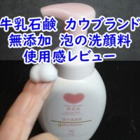 牛乳石鹸　カウブランド　無添加　泡の洗顔料の使用感レビュー