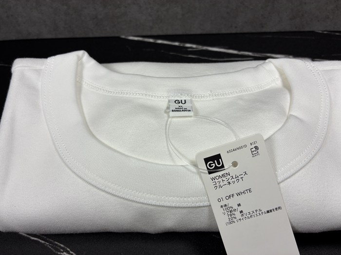 GUコットンスムースクルーネックTシャツレビュー｜高身長175cmがXLを着用して分かった「大人のサイズ感」