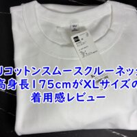 GUコットンスムースクルーネックTシャツレビュー｜高身長175cmがXLを着用して分かった「大人のサイズ感」