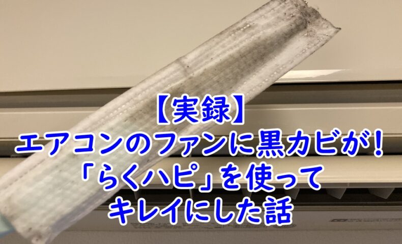 【実録】エアコンのファンに黒カビが！「らくハピ」を使ってプロを頼まずにここまでキレイにした話