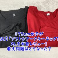 【GU】175cm女子が「ソフトシアークルーネックT」XLを本音レビュー！着丈問題はどうなった？