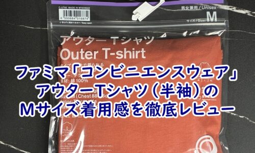 ファミマ「コンビニエンスウェア」アウターTシャツ（半袖）のMサイズ着用感を徹底レビュー！
