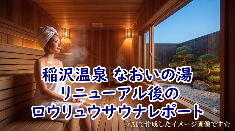 稲沢温泉 なおいの湯 リニューアル後のロウリュウサウナレポート