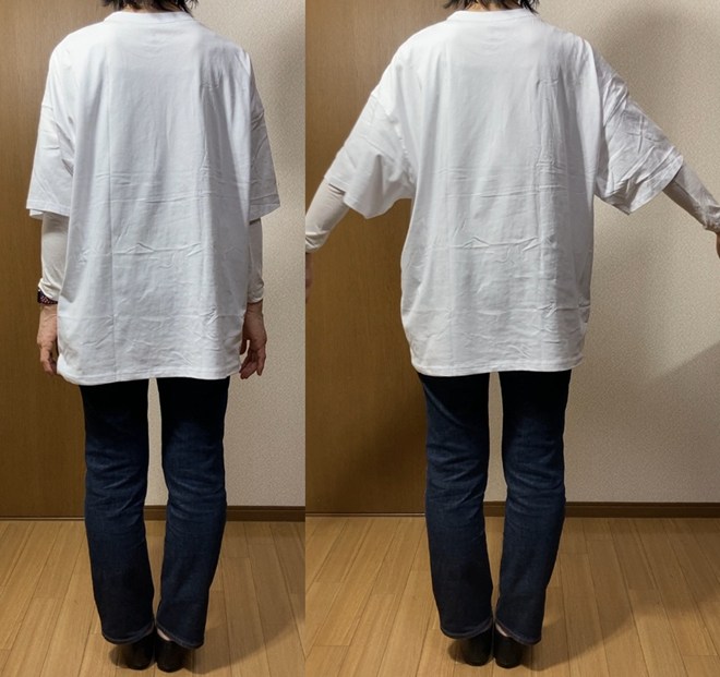 ファミリーマートのコンビニエンスウェア ビックTシャツの着用感