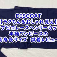 【ラクちん&おしゃれ見え】リブピコレースヘンリーカット半袖ワンピースの高身長サイズ 試着レビュー