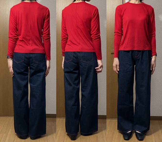 Kastane（カスタネ）の高身長サイズ　股下75cm　デニムスラックス着用レビュー